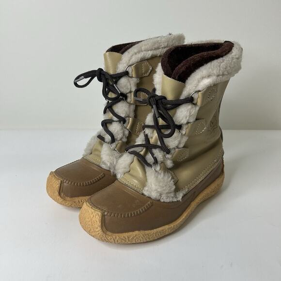 Sorel Shoes - Vintage 80s Sorel Nanook Insulated Canadian Leather Winter Boots Wool Liners 8
